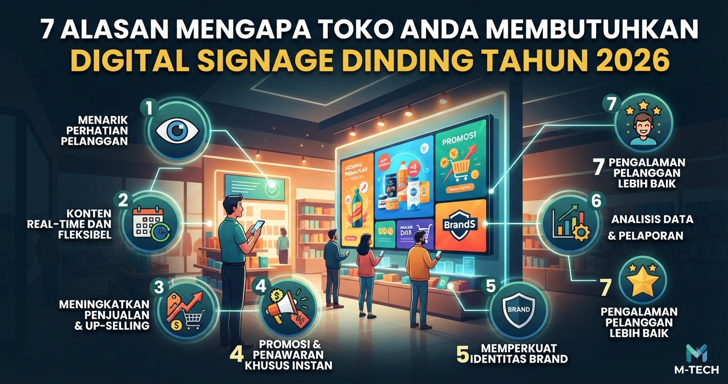 7 Alasan Mengapa Toko Anda Membutuhkan Digital Signage Dinding Tahun 2026