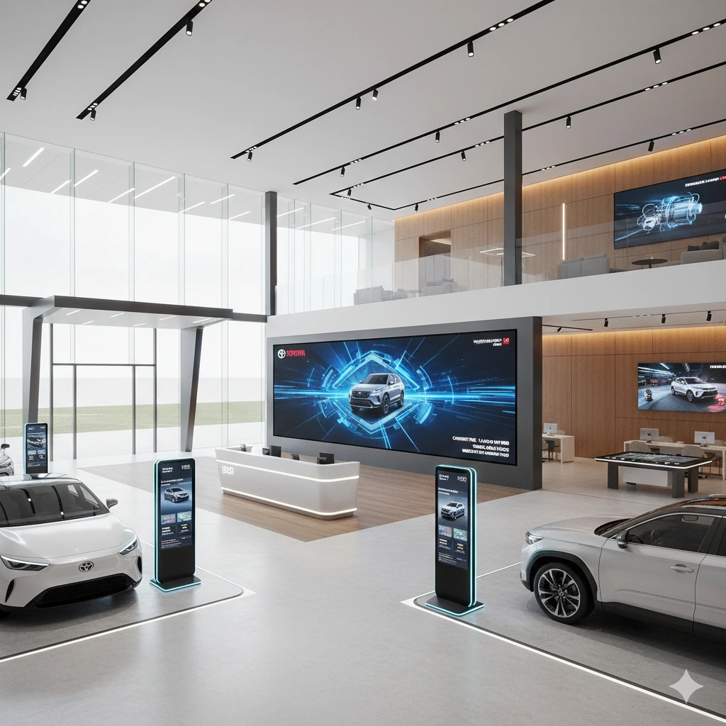Digital Signage Showroom Mobil