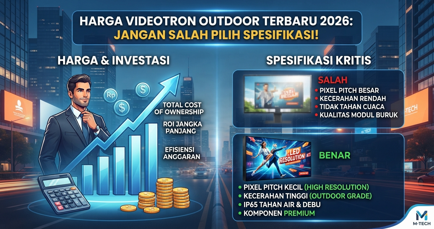 Harga Videotron Outdoor Terbaru 2026 Jangan Salah Pilih Spesifikasi!