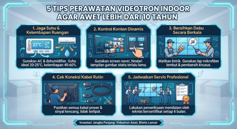 5 Tips Perawatan Videotron Indoor Agar Awet Lebih dari 10 Tahun
