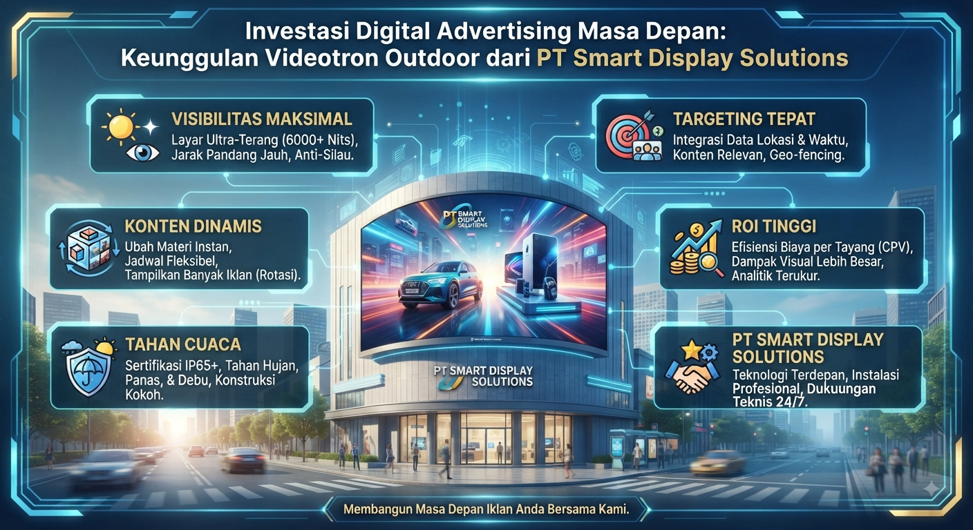 Investasi Digital Advertising Masa Depan Keunggulan Videotron Outdoor dari PT Smart Display Solutions