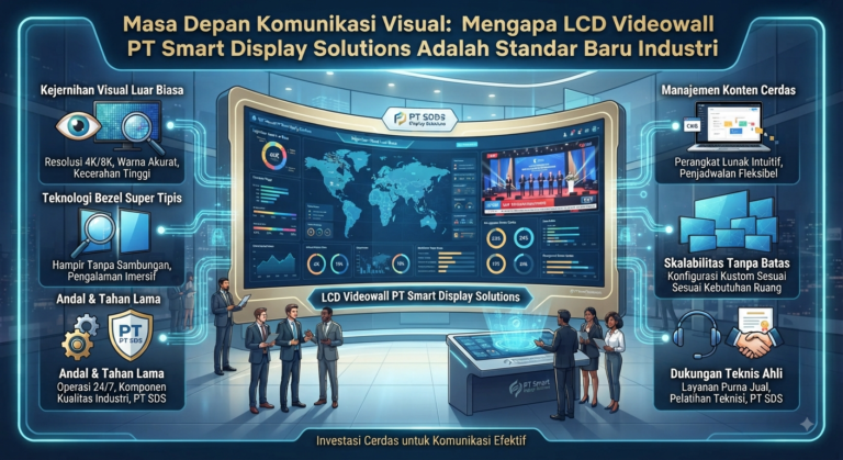 Masa Depan Komunikasi Visual: Mengapa LCD Videowall PT Smart Display Solutions Adalah Standar Baru Industri