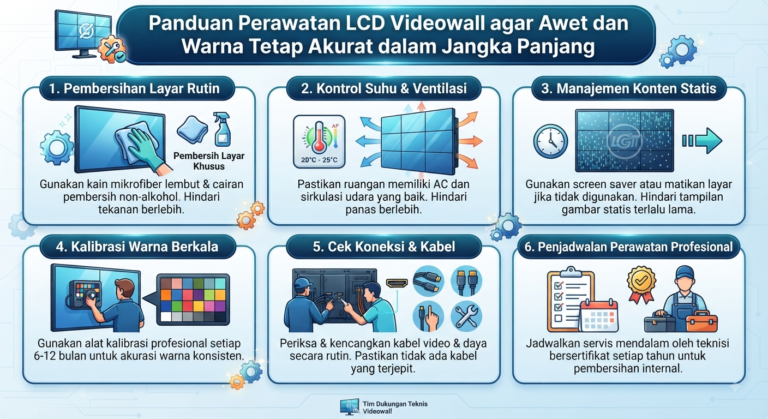 Panduan Perawatan LCD Videowall agar Awet dan Warna Tetap Akurat dalam Jangka Panjang