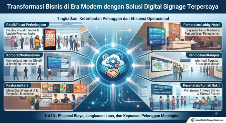 Transformasi Bisnis di Era Modern dengan Solusi Digital Signage Terpercaya