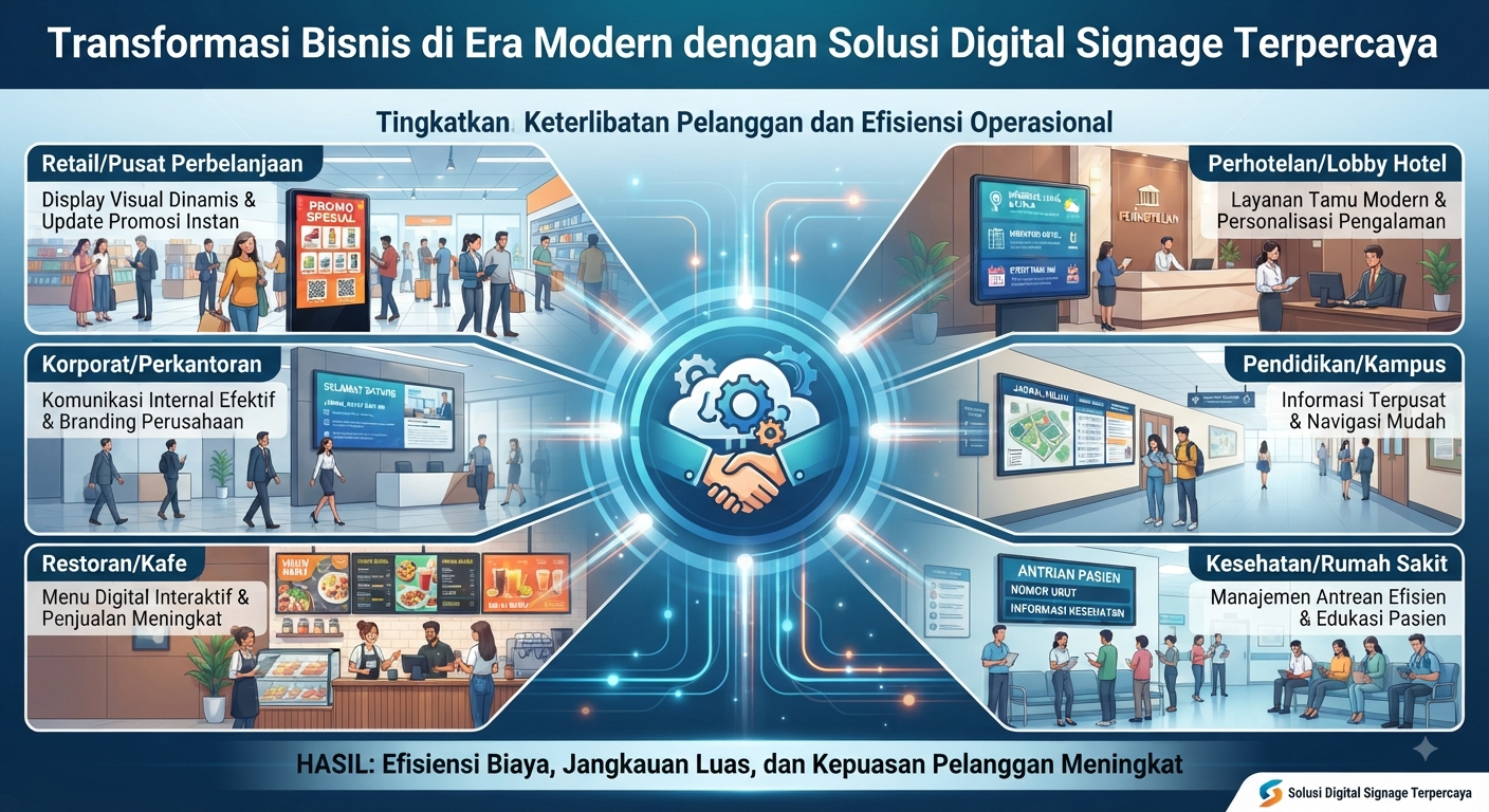 Transformasi Bisnis di Era Modern dengan Solusi Digital Signage Terpercaya