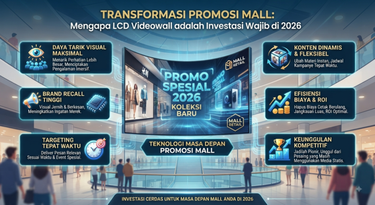 Transformasi Promosi Mall: Mengapa LCD Videowall adalah Investasi Wajib di 2026
