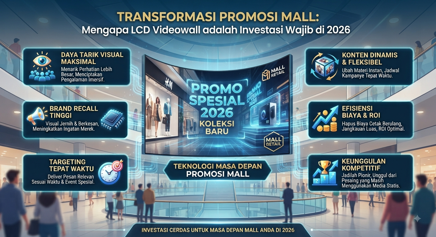 Transformasi Promosi Mall Mengapa LCD Videowall adalah Investasi Wajib di 2026